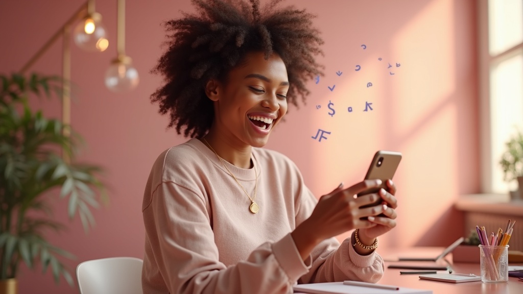 Творець контенту святкує досягнення з підписниками із захопленням